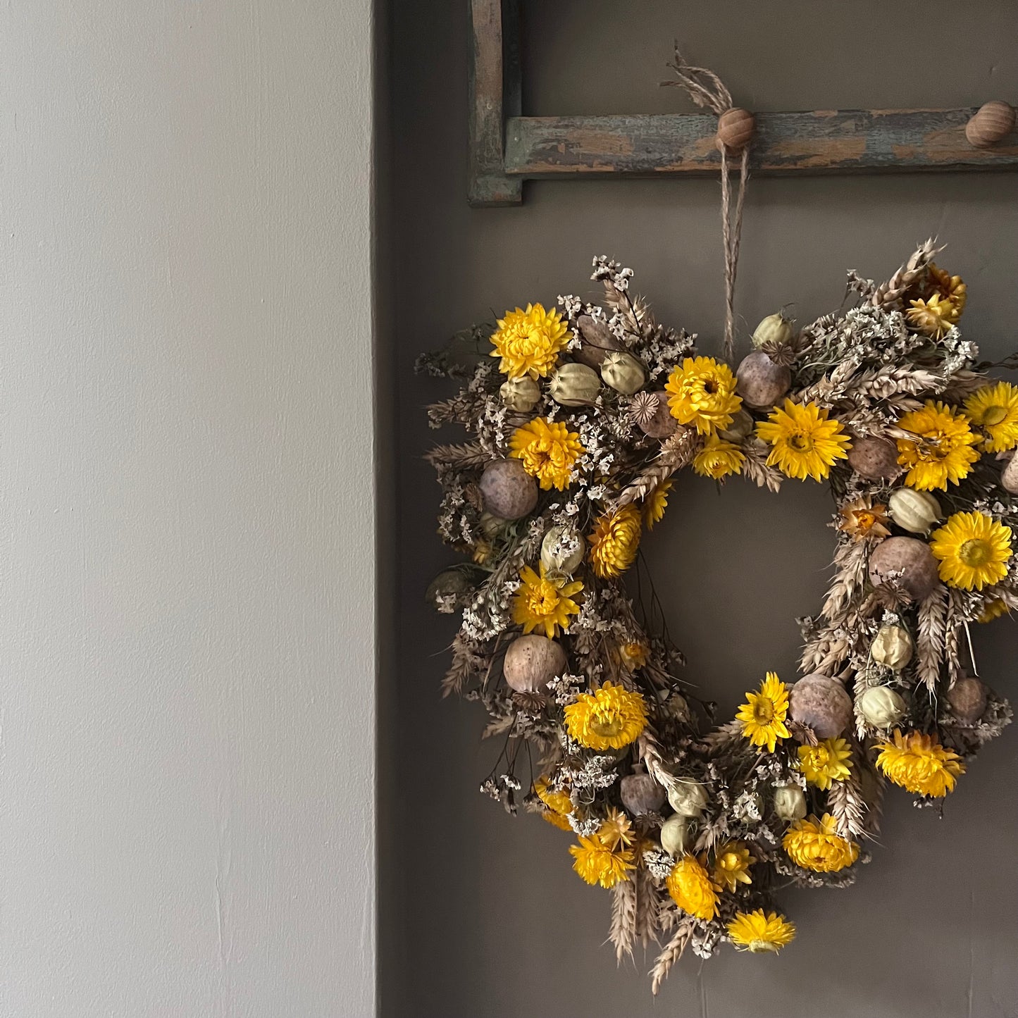 Dried Flower heart Wreath | Spring Decor | Valentines gift