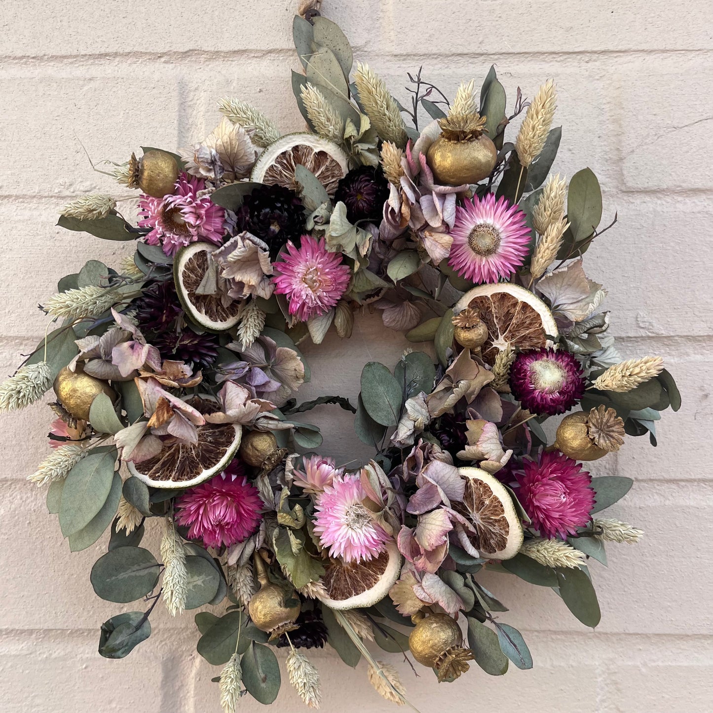 Christmas wreath | Christmas decorations | Dried flower wreath | Farmhouse Christmas | Small wreath | Christmas Wall hangings | 25cm