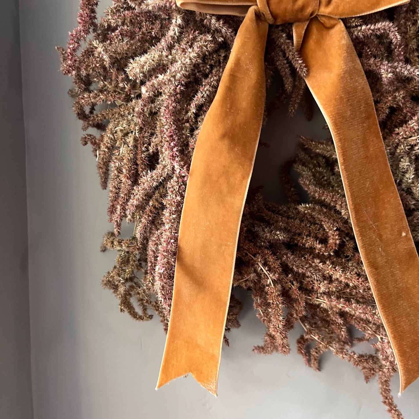 Spring flower wreath | Dried flowers | Farmhouse home | 25cm