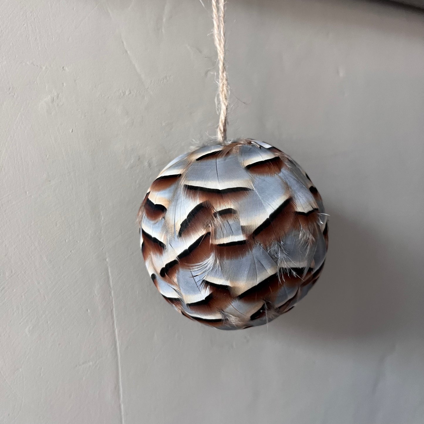Baubles | Feather baubles | Christmas decorations | Farmhouse Christmas | Tree ornament | Country living | Set of 3