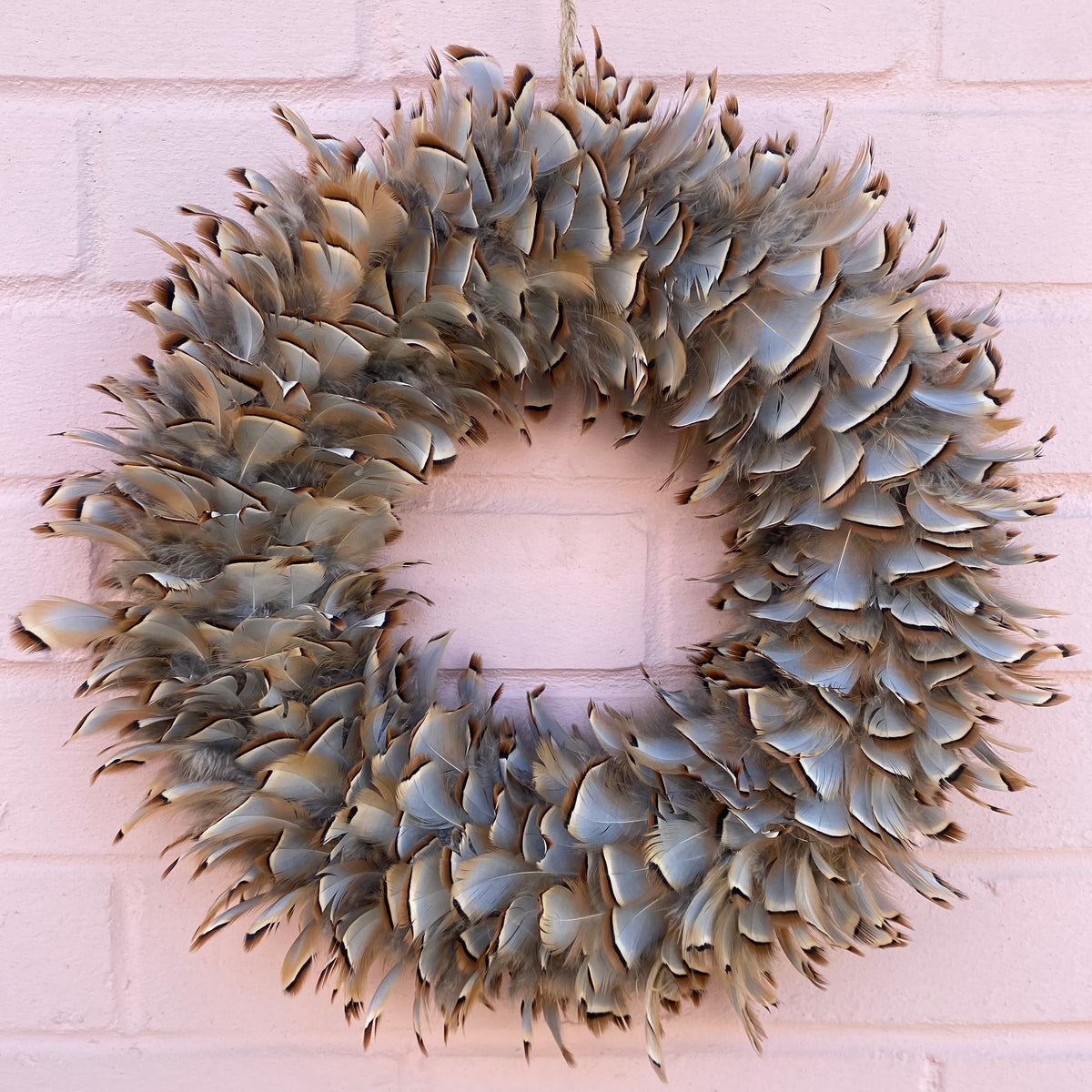 Winter wreath | Feather wreath | Farmhouse decor | 30-35cm