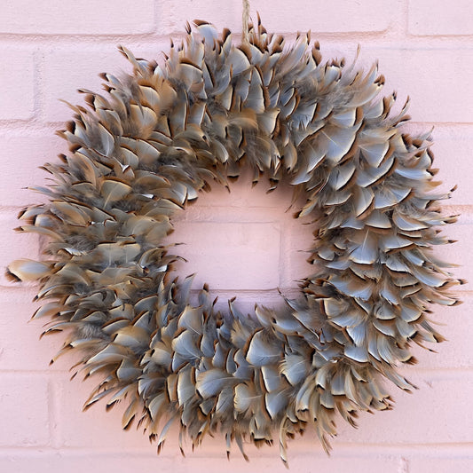 Winter wreath | Feather wreath | Farmhouse decor | 30-35cm
