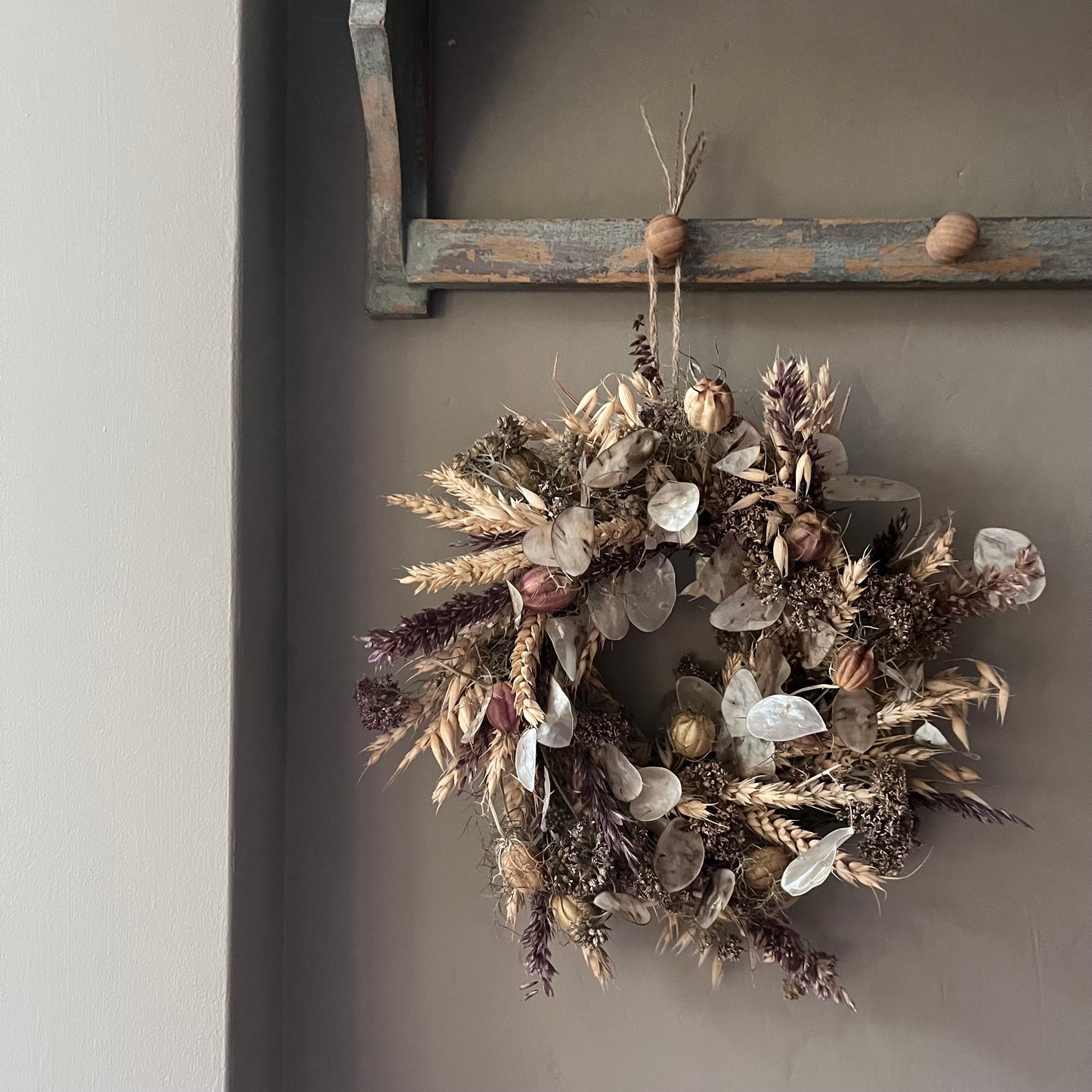 Dried flower wreath | Farmhouse style | Country living | Farmhouse wreath | Spring wreath | 25cm