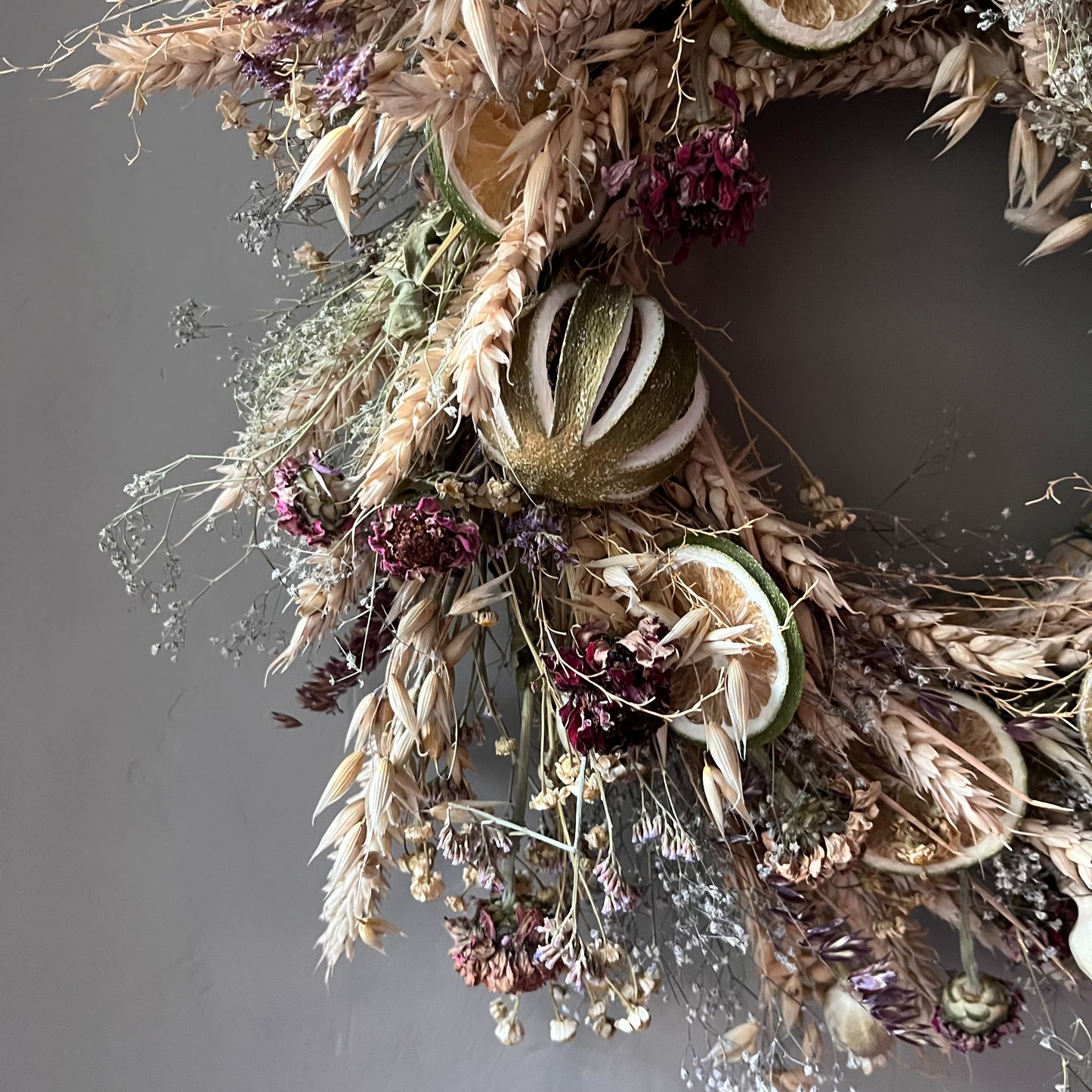 Dried flower spring wreath | Spring/ summer wreath- 34cm