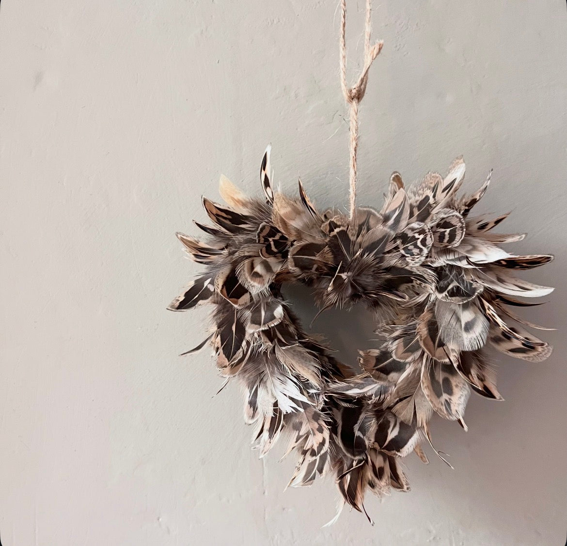 Heart feather bauble | Country living Christmas | Heart tree decoration | 13cm