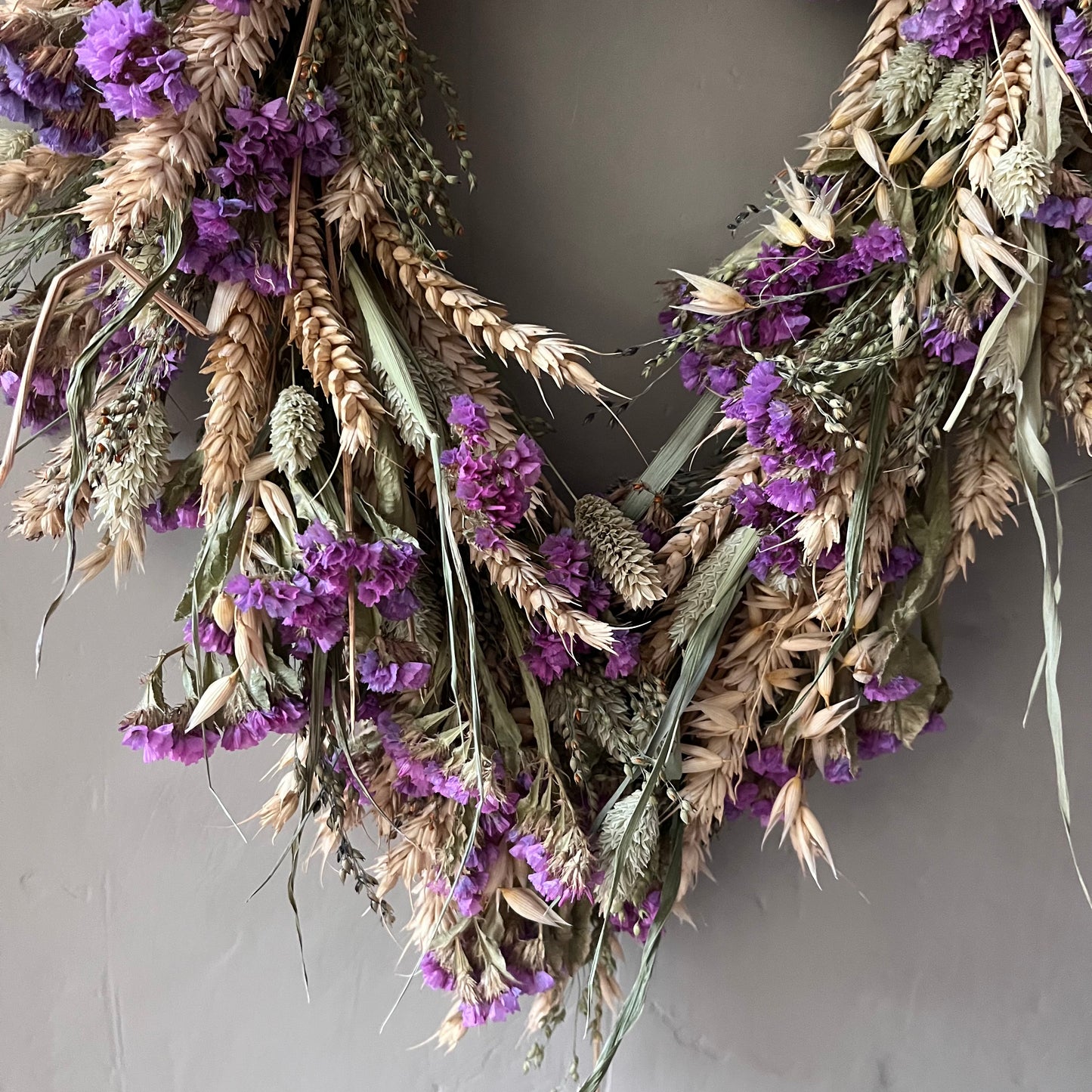 Dried Flower Spring/ Easter Wreath | Heart shaped decor