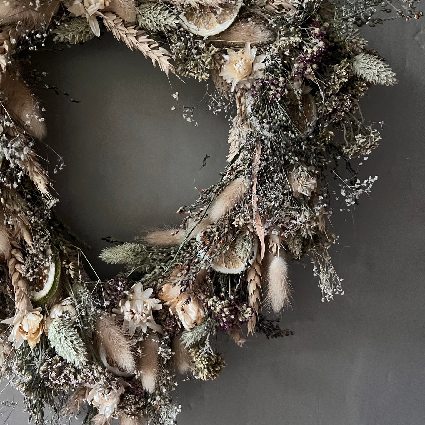 Dried Flower Spring/ Easter Wreath | Heart shaped decor