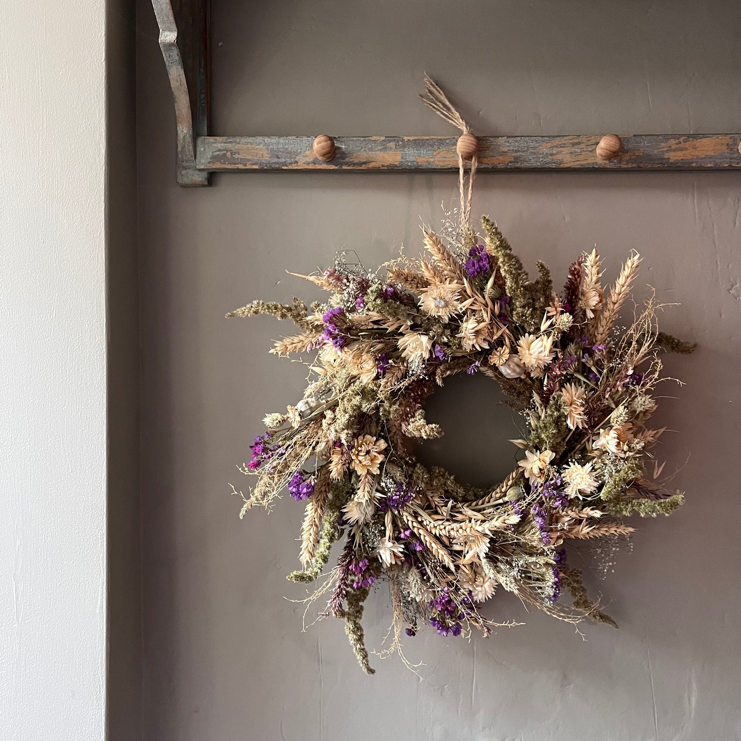 Dried flower wreath | Spring wreath | Summer country living | 34cm
