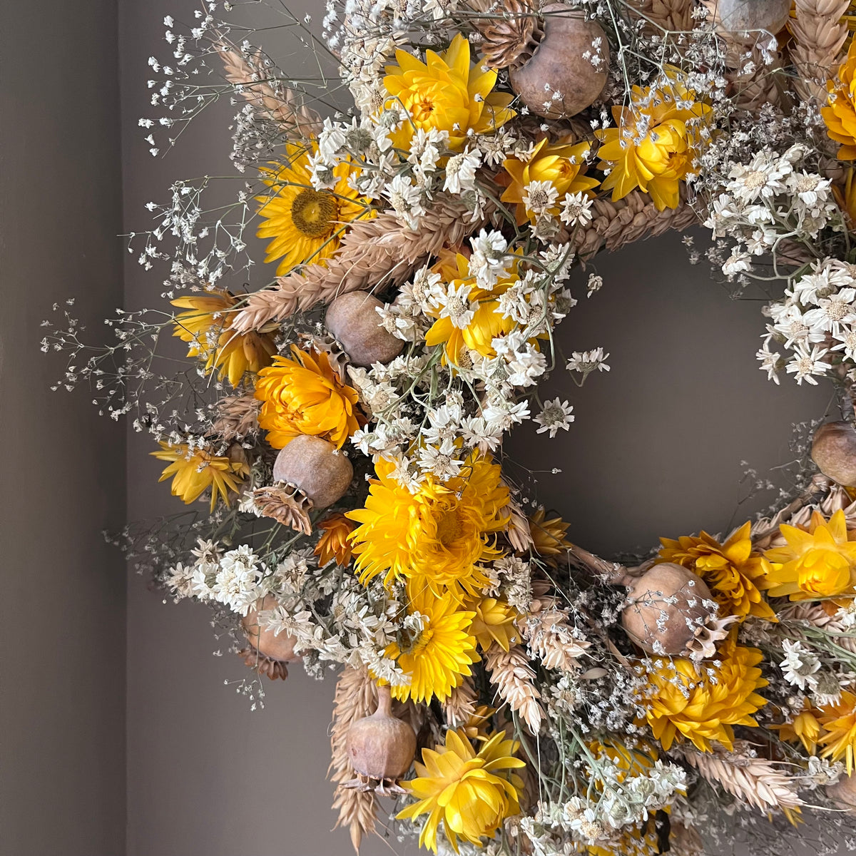 Dried Flower Wreath: Winter Decor - 30cm