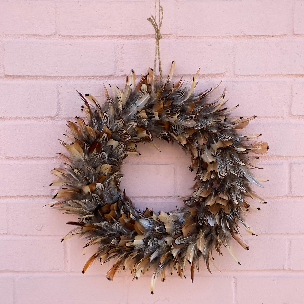 Pheasant Feather Wreath | Handcrafted Front Door Decor