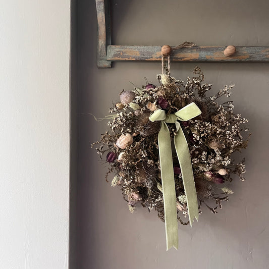 Spring wreath | Easter decorations | Dried flower wreath | Farmhouse Winter decor | Small wreath | Wall hangings | 25cm
