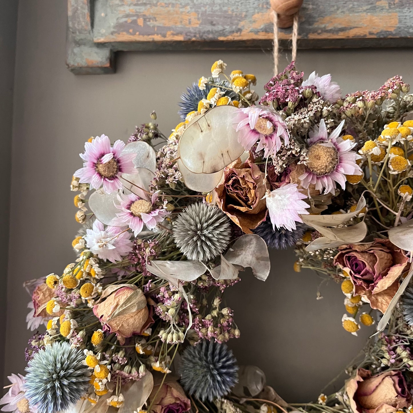 Dried Flower Autumnal Wreath | Autumn home decor- 28cm