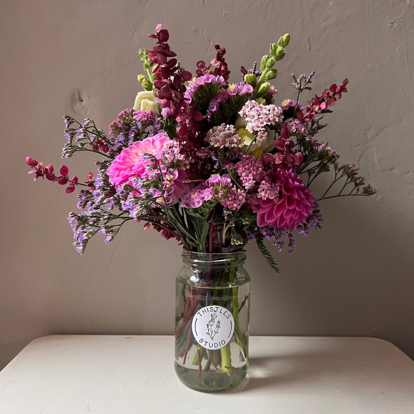 Jam jar posy