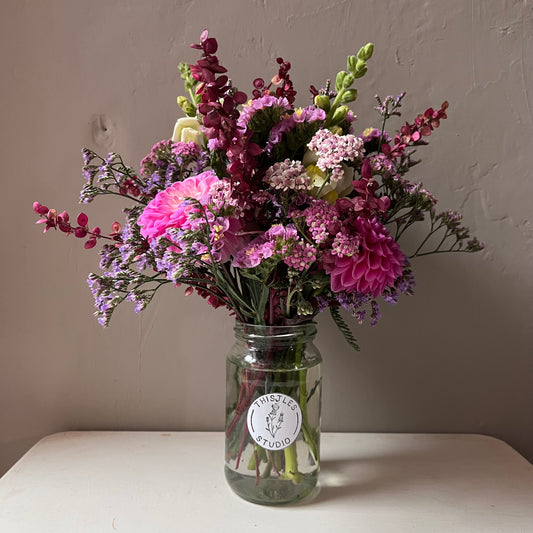 Jam jar posy