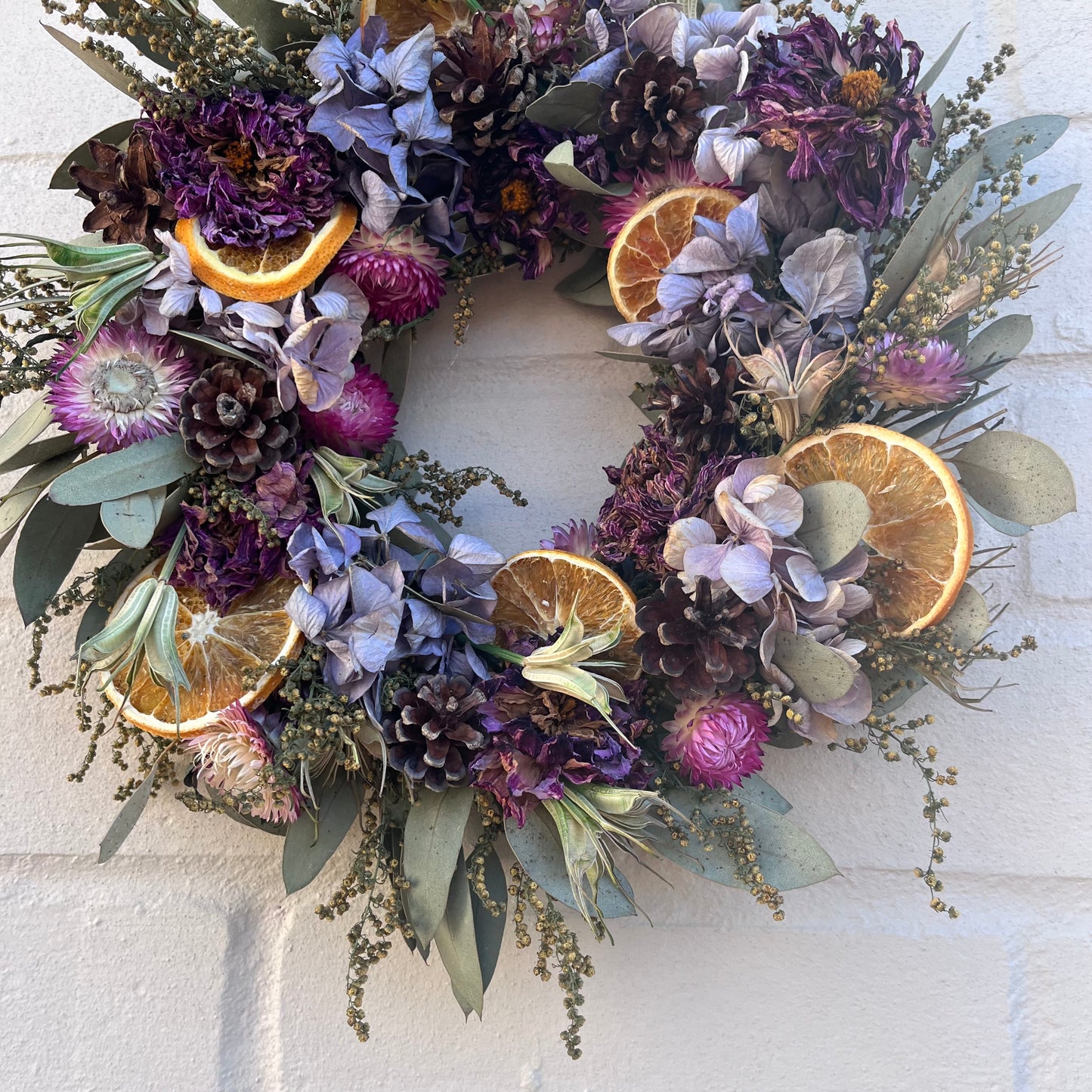 Everlasting flower | Autumn inspired decor | Autumn dried flowers | Small Dried Flower Wreath | Everlastings | Autumnal Home Decor | 25cm