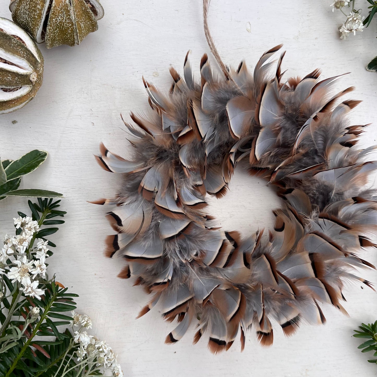 Baubles | Feather baubles | Christmas decorations | Farmhouse Christmas decor | Tree ornament | Country side Christmas | Natural Christmas