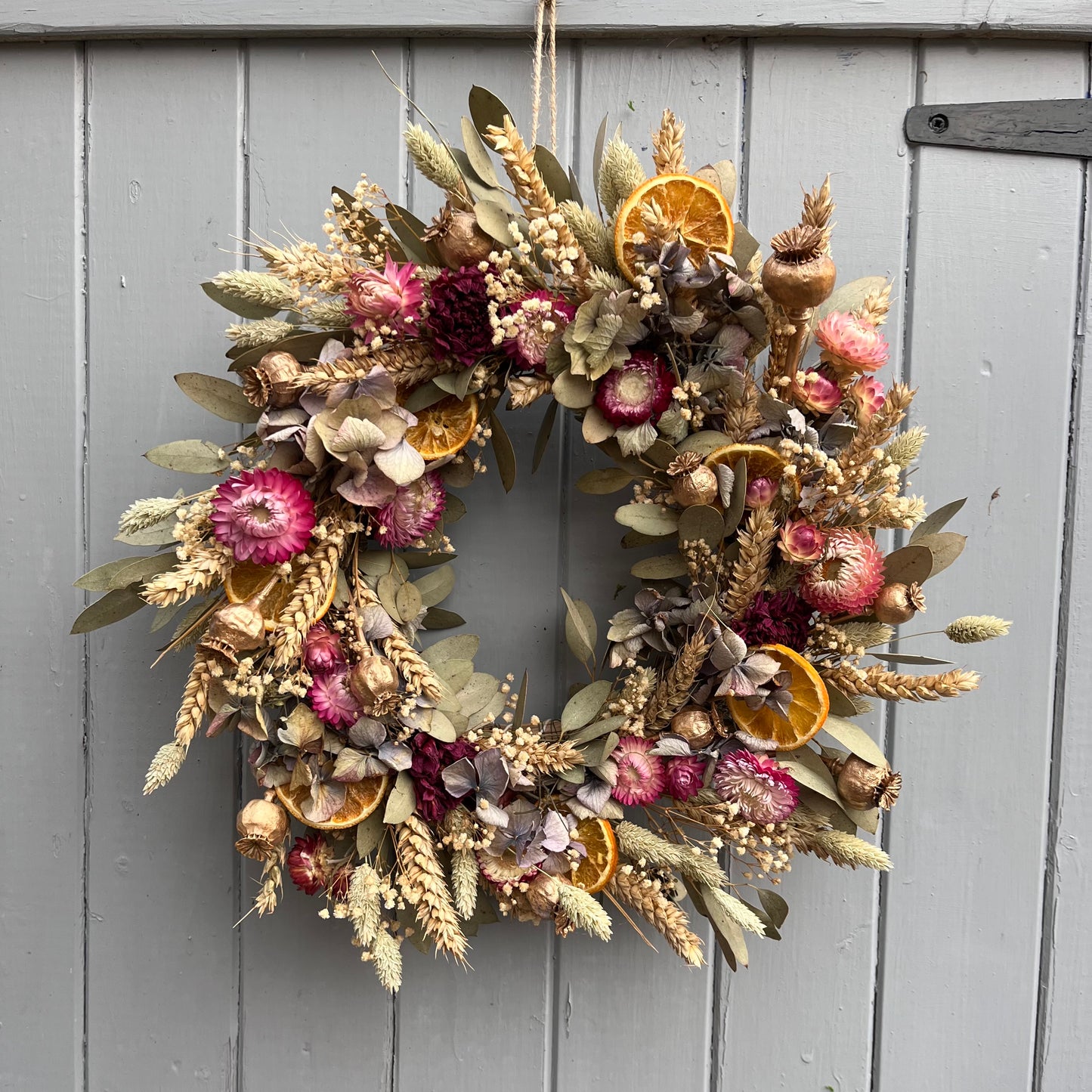 Dried flower wreath making kit | Christmas wreath making | Winter wreath | Make your own | Craft kits | 25cm wreath