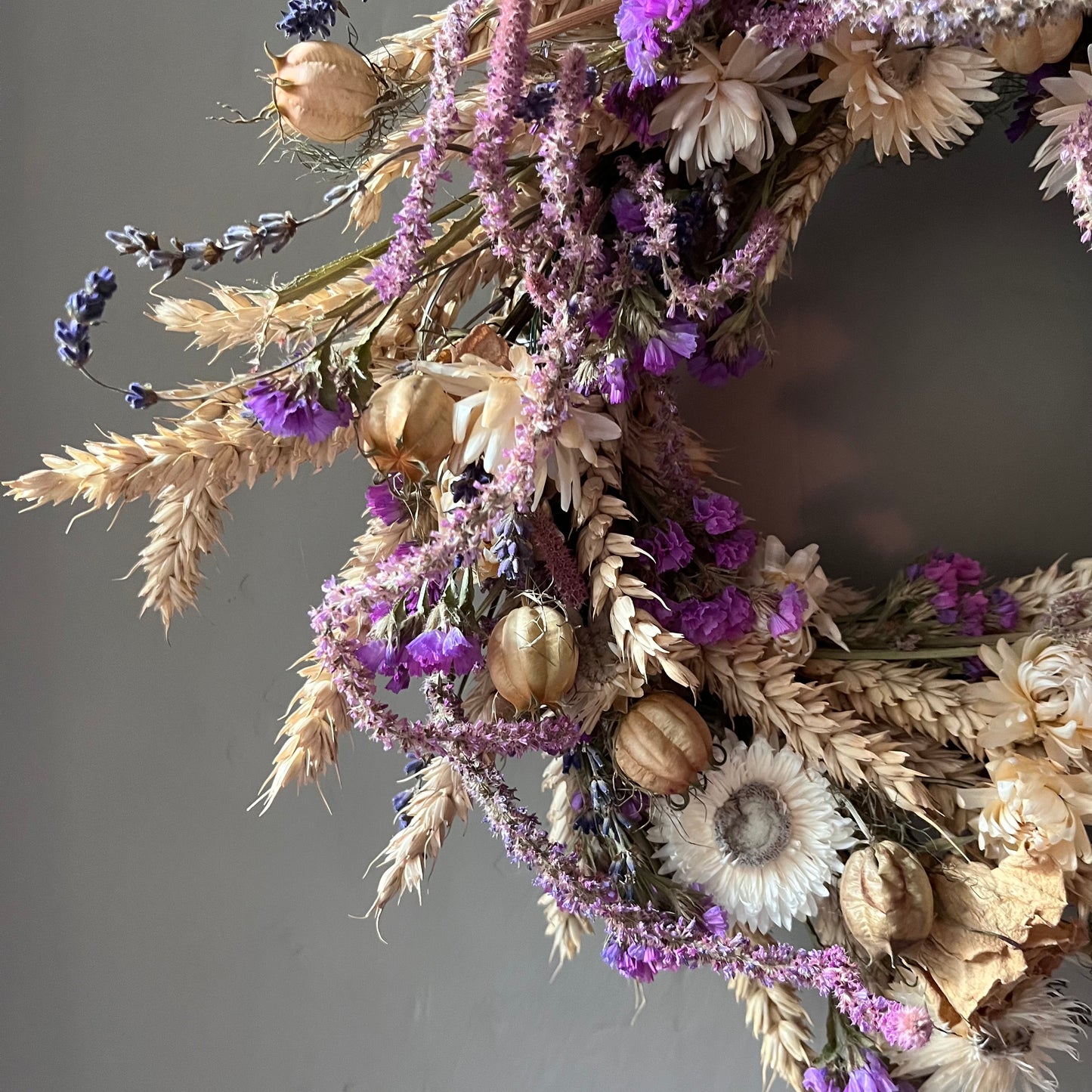 Dried flower spring wreath | Spring/ summer wreath- 34cm