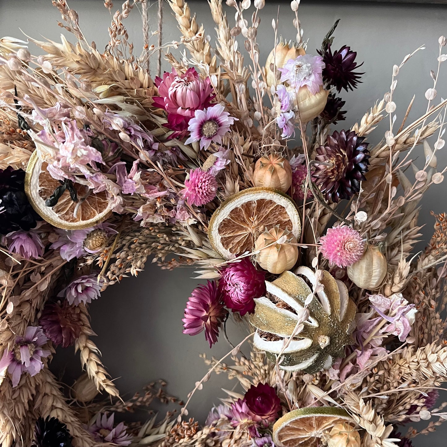 Floral Spring wreath | Dried flowers - 34cm