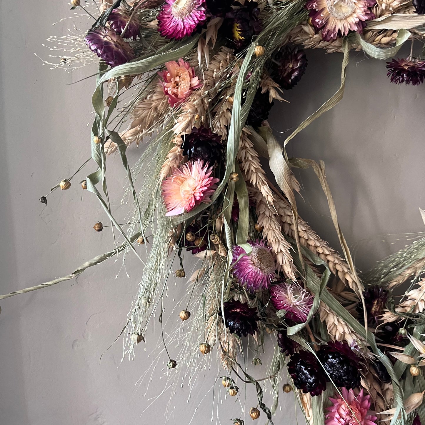 Dried Flower heart Wreath | Spring Decor | Summer wreath