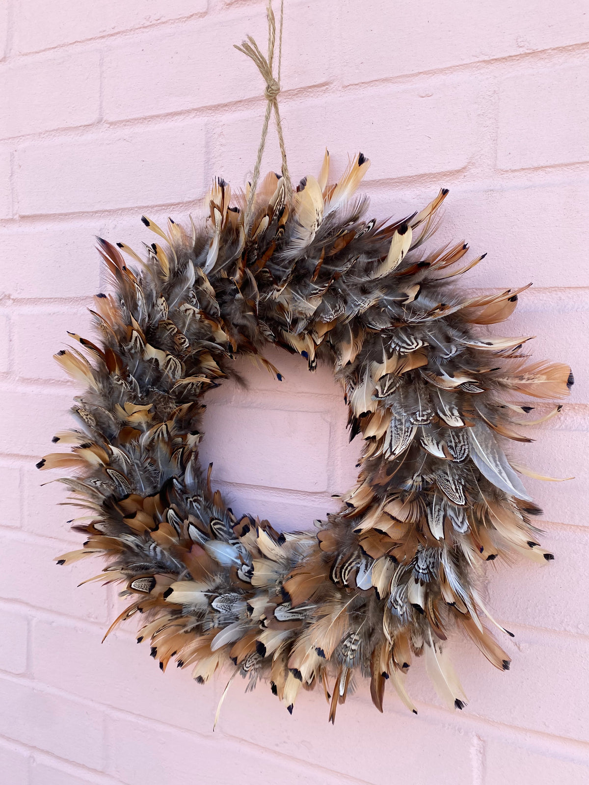 Pheasant Feather Wreath | Handcrafted Front Door Decor