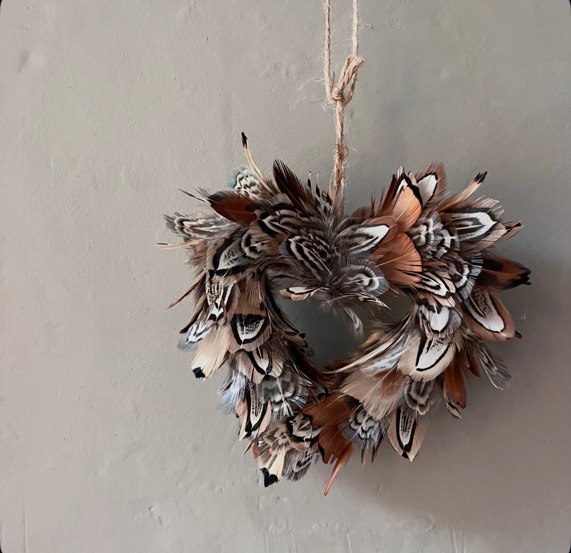Heart shaped feather Christmas tree Decorations | Feather Bauble | 13cm