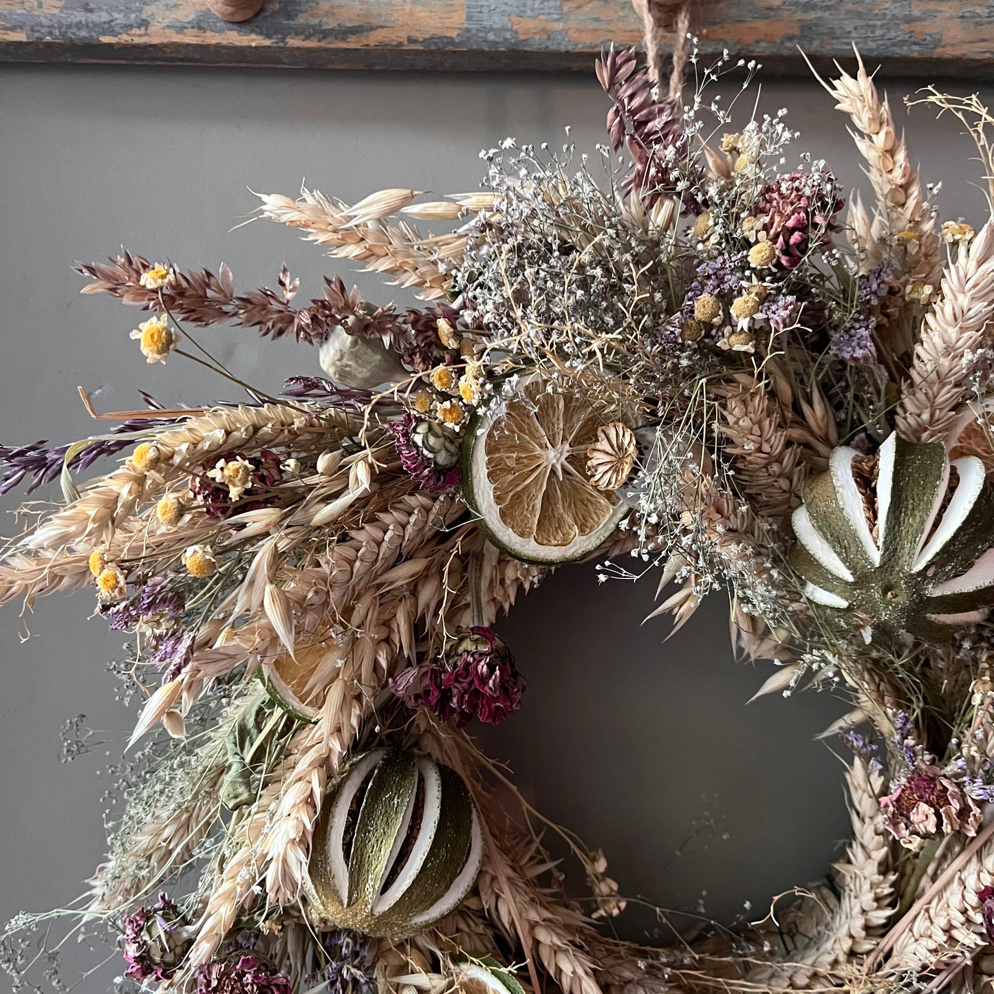 Dried flower spring wreath | Spring/ summer wreath- 34cm
