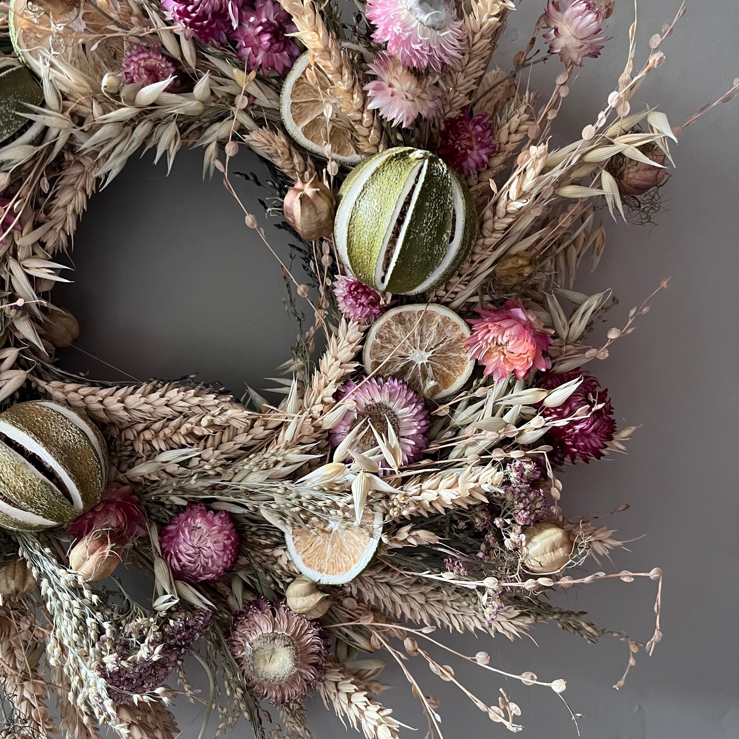 Floral Spring wreath | Dried flowers - 34cm