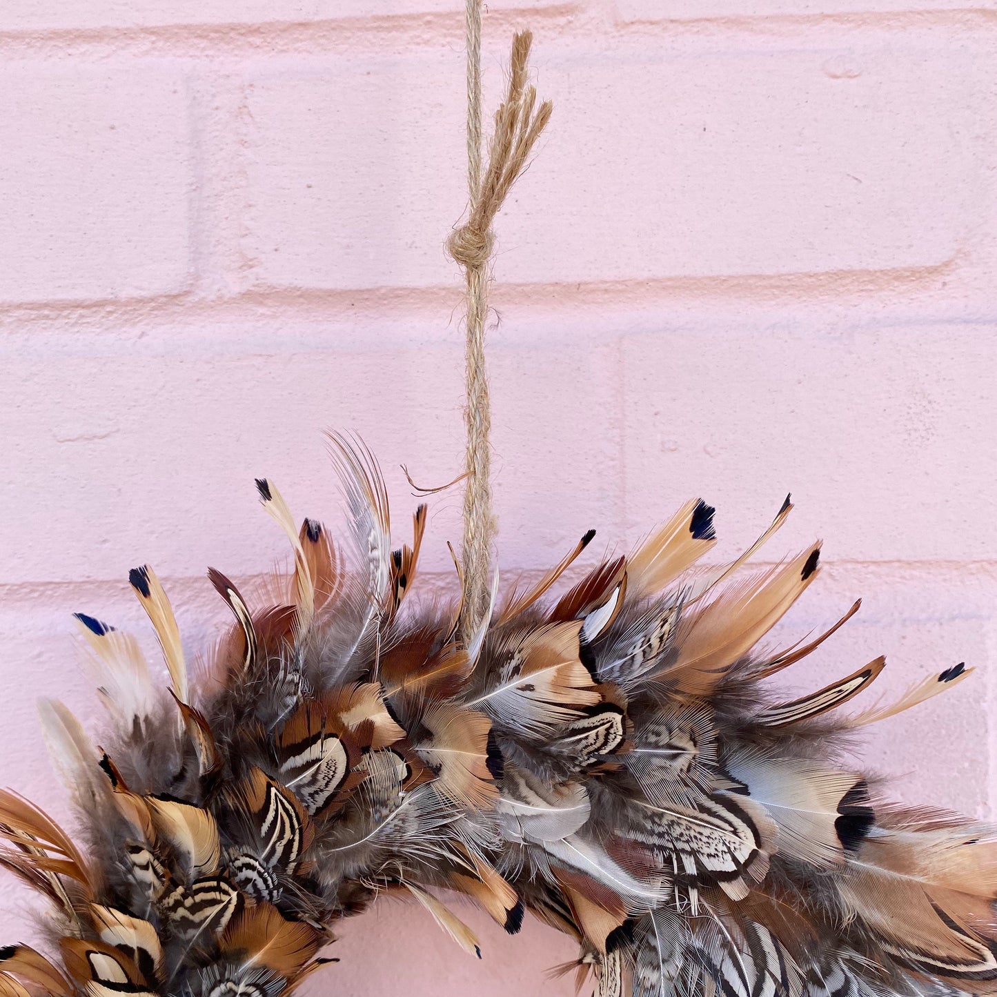 Feather wreath | Farmhouse wreath | Farmhouse decor | Country wreath | Front door wreath | Autumn wreath | Fall | Fall wreath | 20-25cm