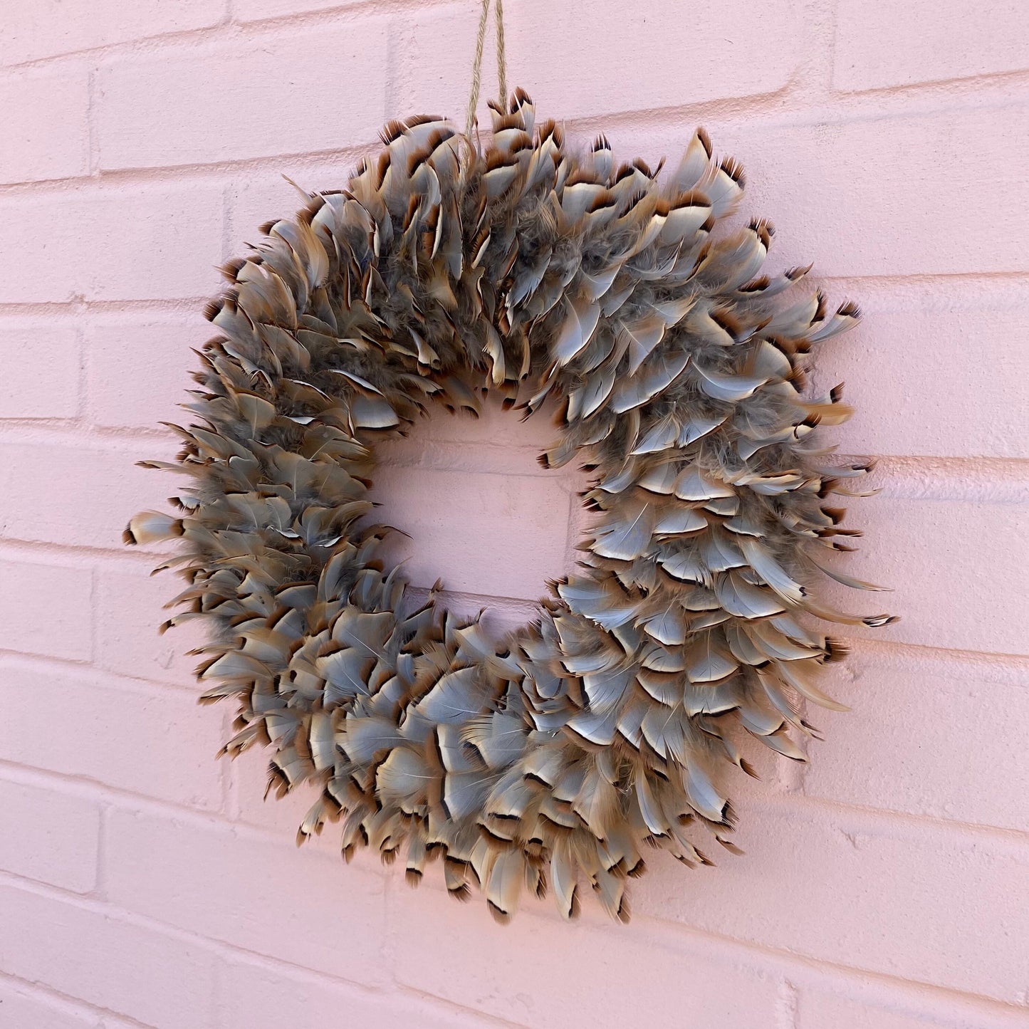 Spring wreath | Spring decor | Feather wreath | Wreath for door | All year round wreath | Farmhouse wreath | Farmhouse decor | 30-35cm