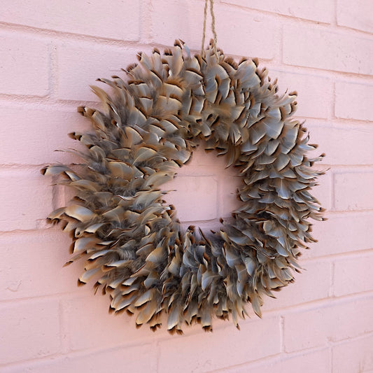 Spring wreath | Spring decor | Feather wreath | Wreath for door | All year round wreath | Farmhouse wreath | Farmhouse decor | 30-35cm