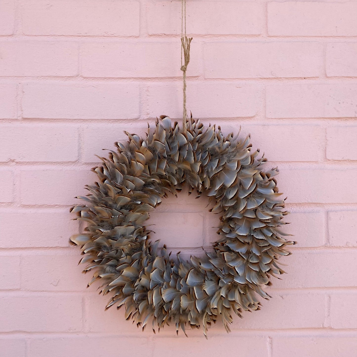 Spring wreath | Spring decor | Feather wreath | Wreath for door | All year round wreath | Farmhouse wreath | Farmhouse decor | 30-35cm