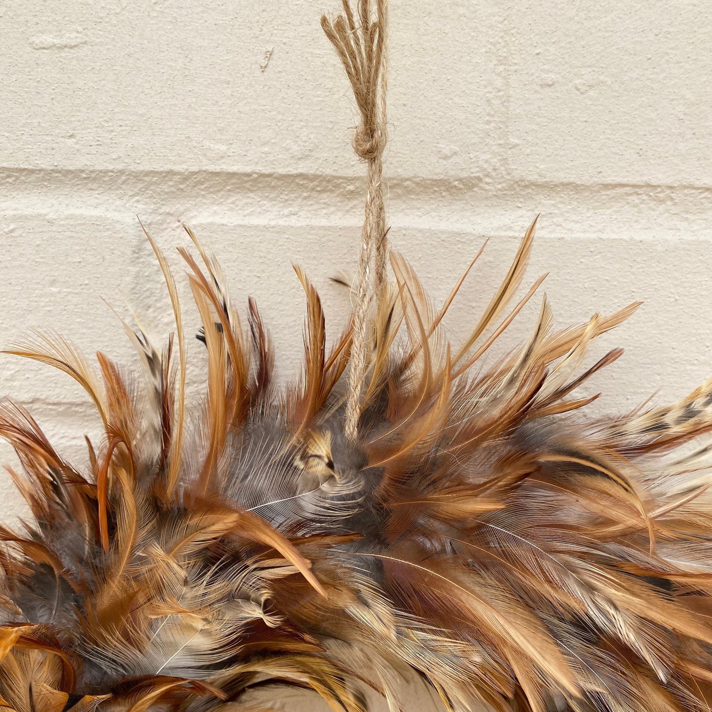 Wreath | Feather wreath | Wedding favour | Front door wreath | Autumn wreath | Autumn decorations | Autumnal home | 25-30cm