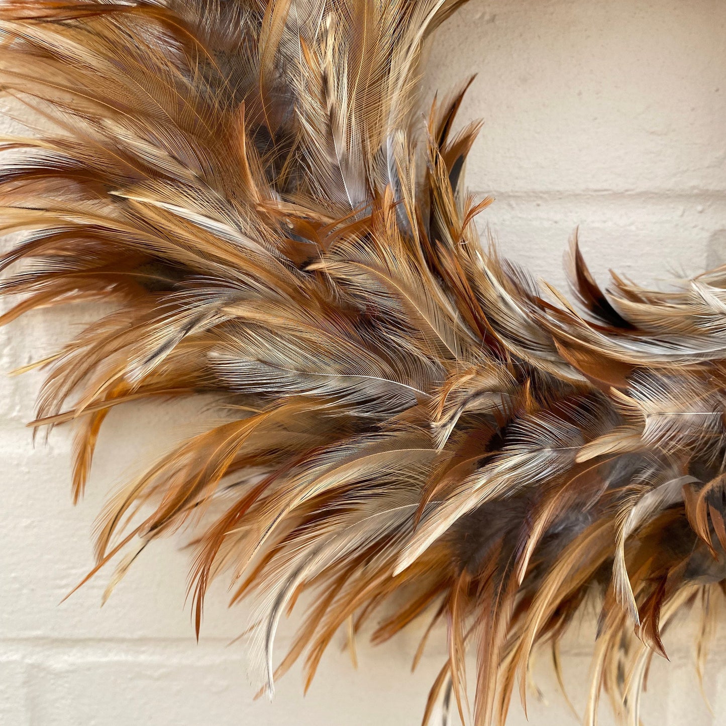 Wreath | Feather wreath | Wedding favour | Front door wreath | Autumn wreath | Autumn decorations | Autumnal home | 25-30cm