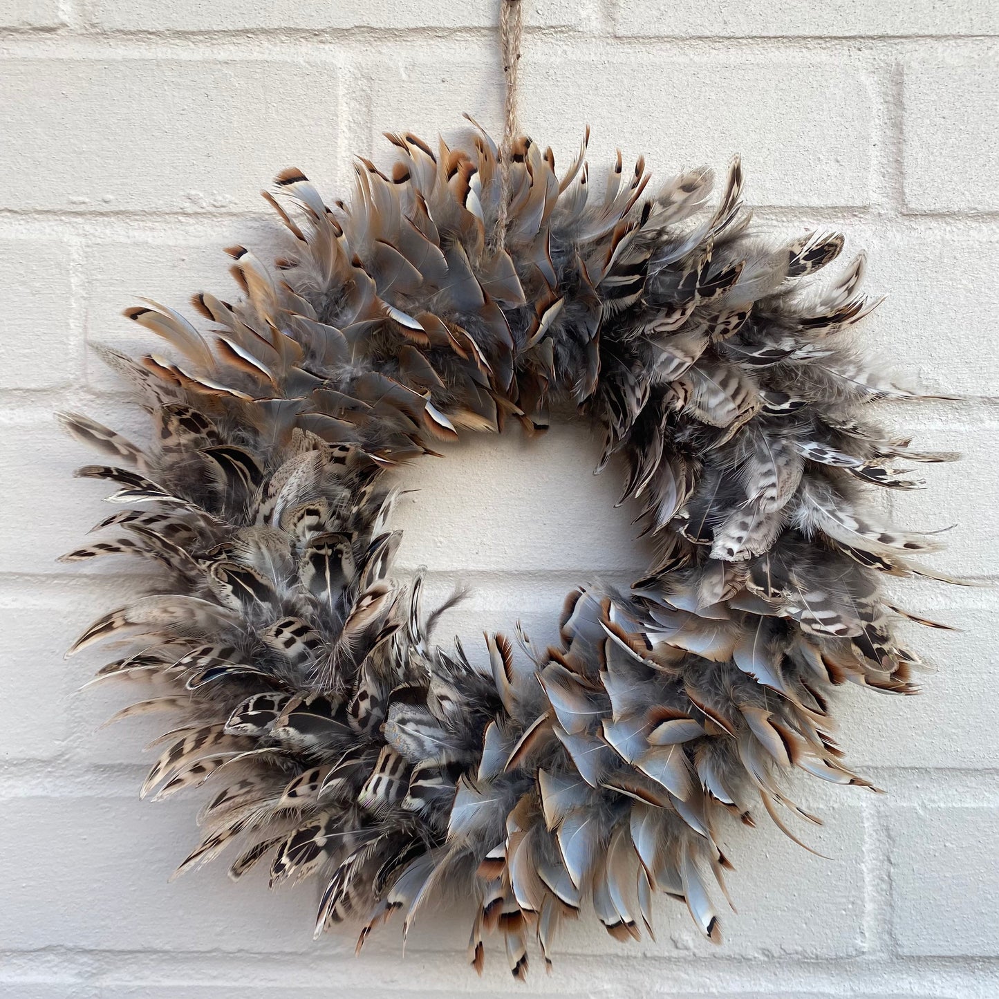Farmhouse wreath | Farmhouse decor | Cottage decor | Country wreath | Feather wreath | House warming gift | Natural wreath | 25-30cm