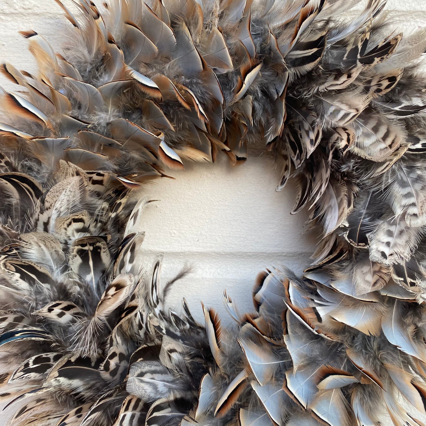 Farmhouse wreath | Farmhouse decor | Cottage decor | Country wreath | Feather wreath | House warming gift | Natural wreath | 25-30cm