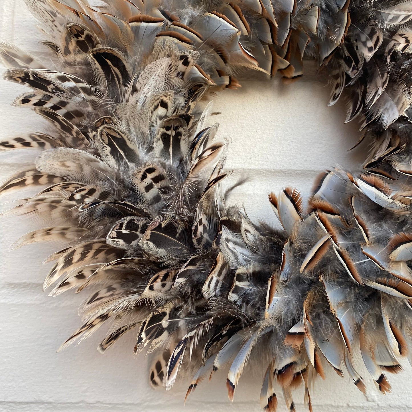 Farmhouse wreath | Farmhouse decor | Cottage decor | Country wreath | Feather wreath | House warming gift | Natural wreath | 25-30cm