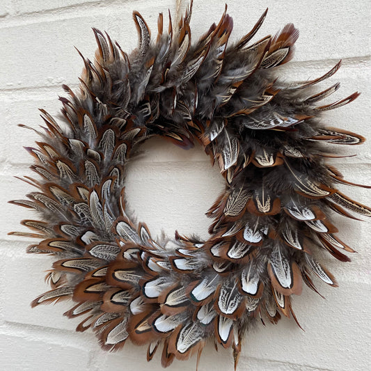 Farmhouse wreath |  Cottage decor | Country wreath | Feather wreath | House warming gift | Natural wreath | Spring wreath | 23cm