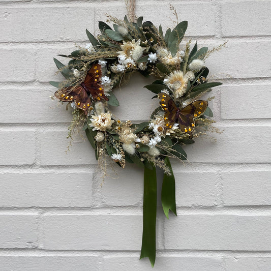 Dried flower wreath | Farmhouse style | Country living | Farmhouse wreath | Winter wreath | Christmas gifts for the house | 22cm