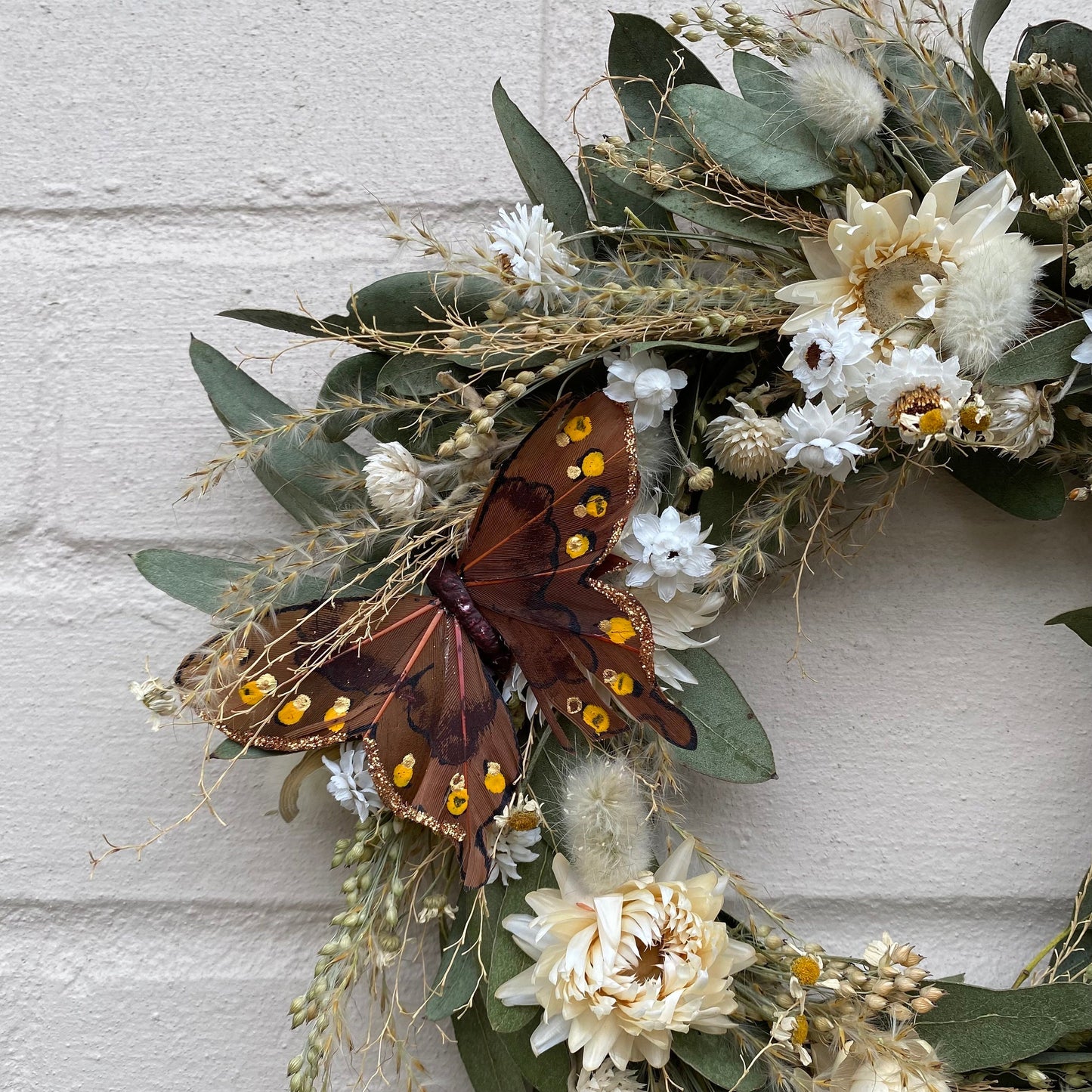 Dried flower wreath | Farmhouse style | Country living | Farmhouse wreath | Winter wreath | Christmas gifts for the house | 22cm