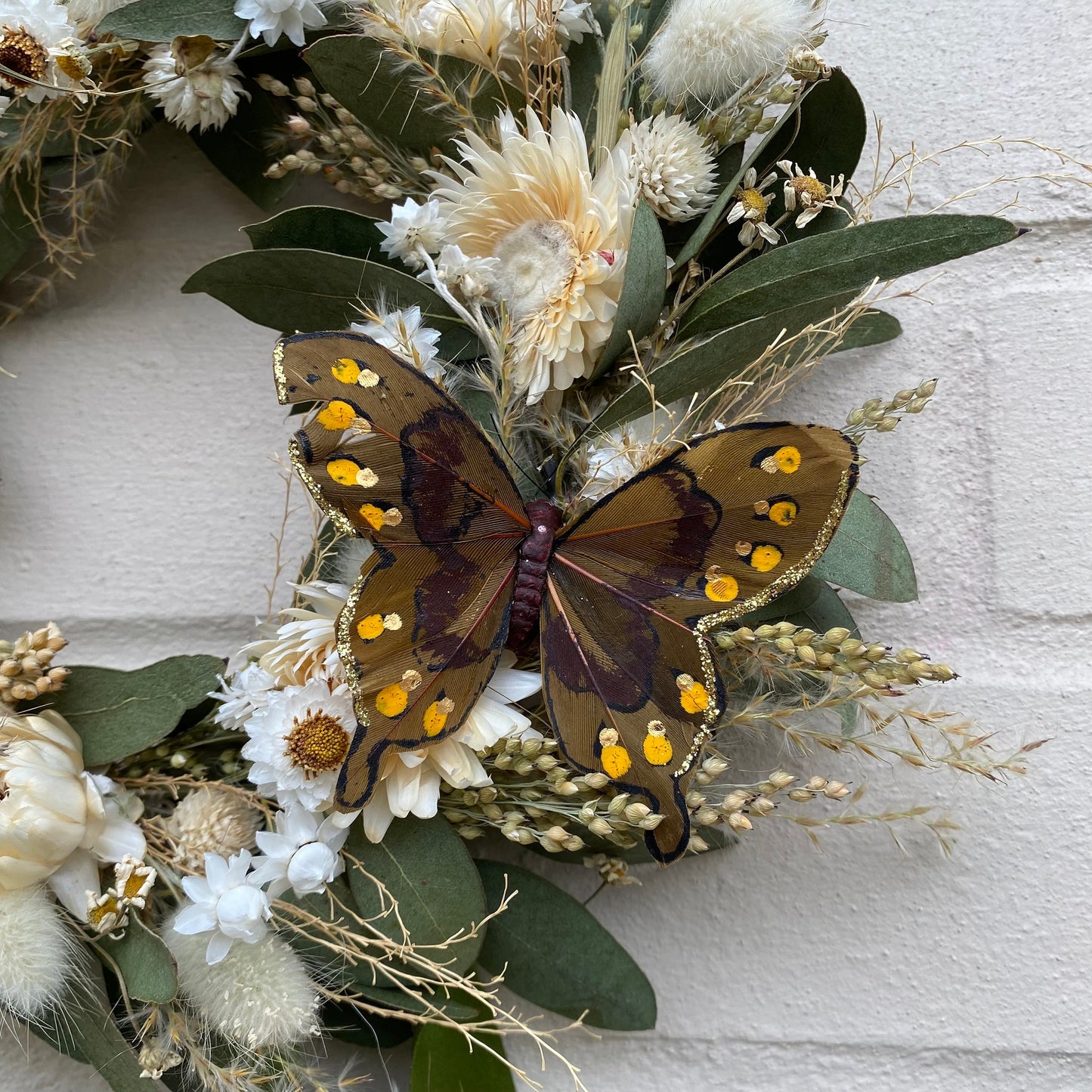 Dried flower wreath | Farmhouse style | Country living | Farmhouse wreath | Winter wreath | Christmas gifts for the house | 22cm