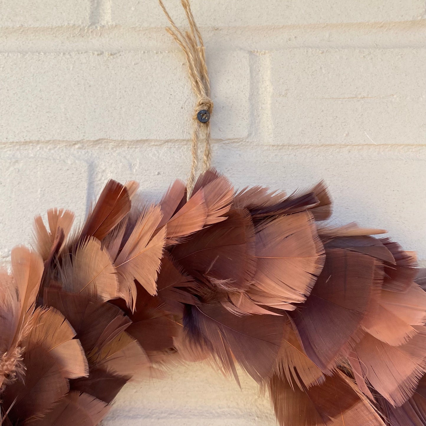 Farmhouse wreath | Farmhouse decor | Autumnal home decor | Feather wreath | House warming gift | Autumn door wreath | Pink wreath| 25-30cm