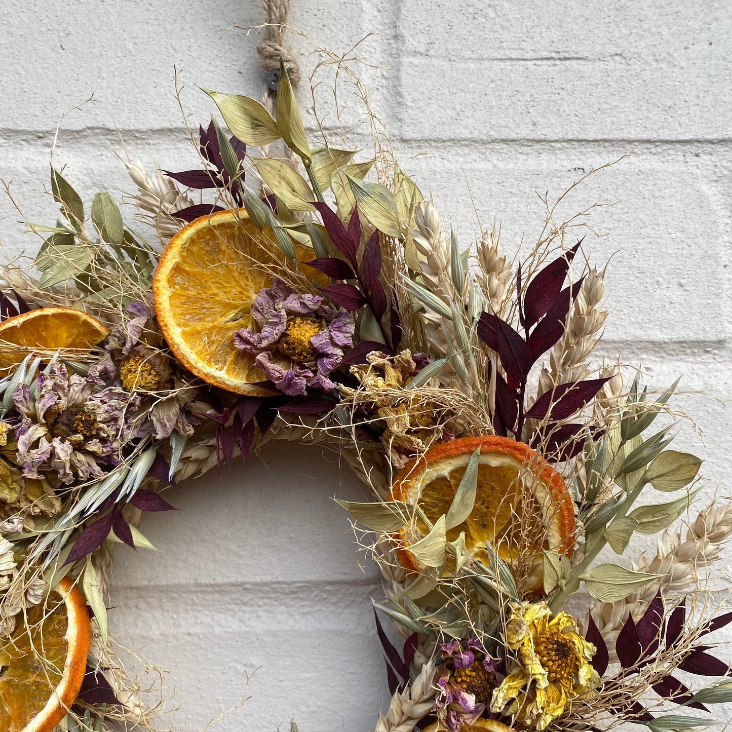 Spring wreath | Spring flowers | Dried flower wreath | Farmhouse Spring décor | Easter door wreath | Small wall hangings | 22cm