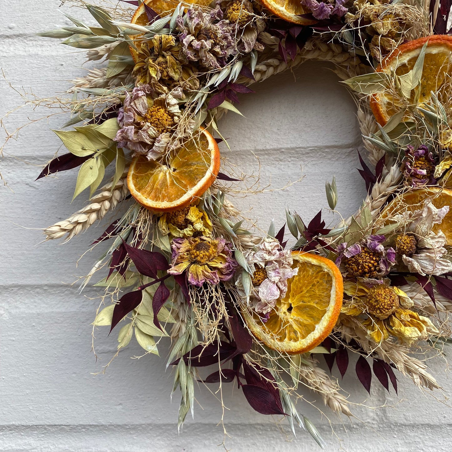 Spring wreath | Spring flowers | Dried flower wreath | Farmhouse Spring décor | Easter door wreath | Small wall hangings | 22cm