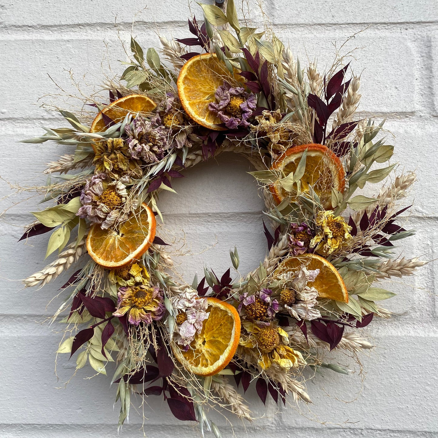 Spring wreath | Spring flowers | Dried flower wreath | Farmhouse Spring décor | Easter door wreath | Small wall hangings | 22cm