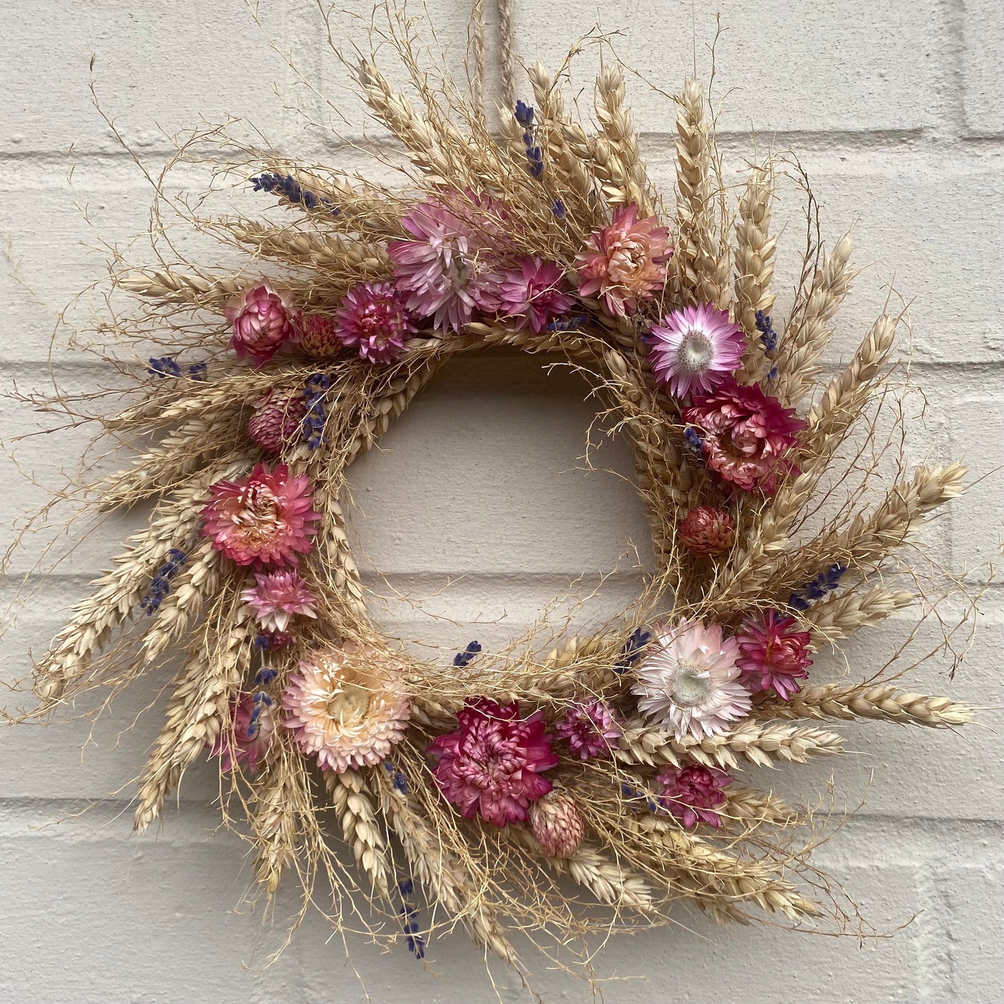 Everlasting dried flowers| Spring inspired decor | Spring dried flowers | Spring wreath | Summer inspired decor | Small Flower Wreath | 23cm