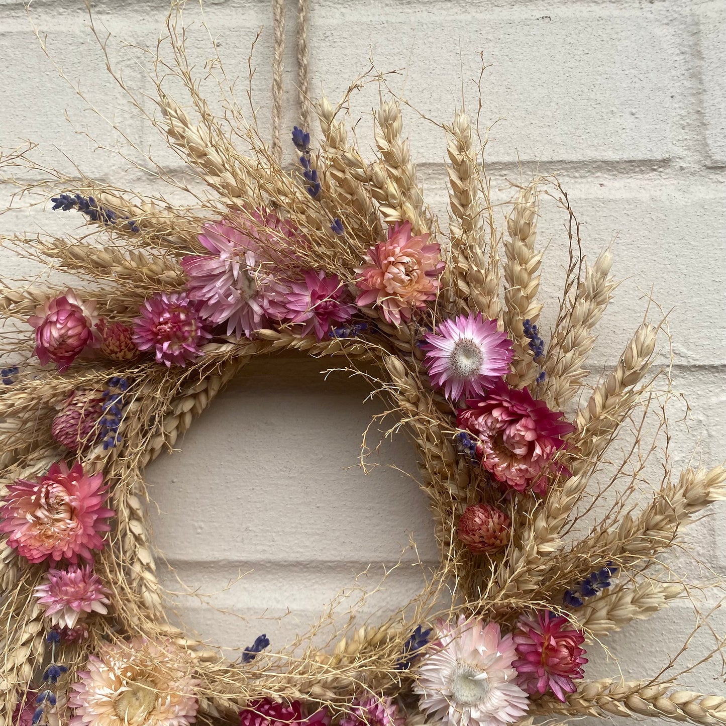 Everlasting dried flowers| Spring inspired decor | Spring dried flowers | Spring wreath | Summer inspired decor | Small Flower Wreath | 23cm