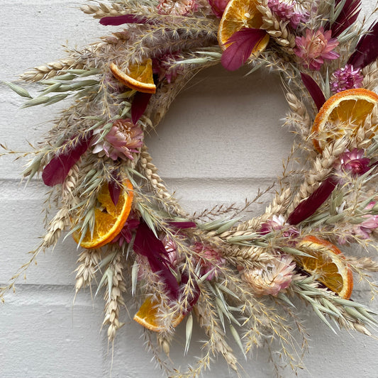 Everlasting dried flowers| Spring inspired decor | Spring dried flowers | Spring wreath | Summer decor | Small Dried Flower Wreath | 23cm