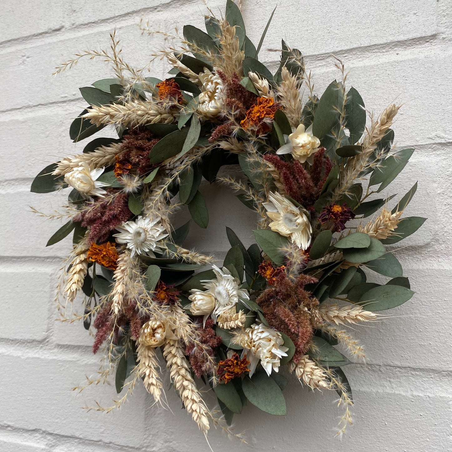 Dried flower wreath | Spring flowers | Farmhouse style | Farmhouse home | Country living | Farmhouse wreath | Easter wreath | 22cm |