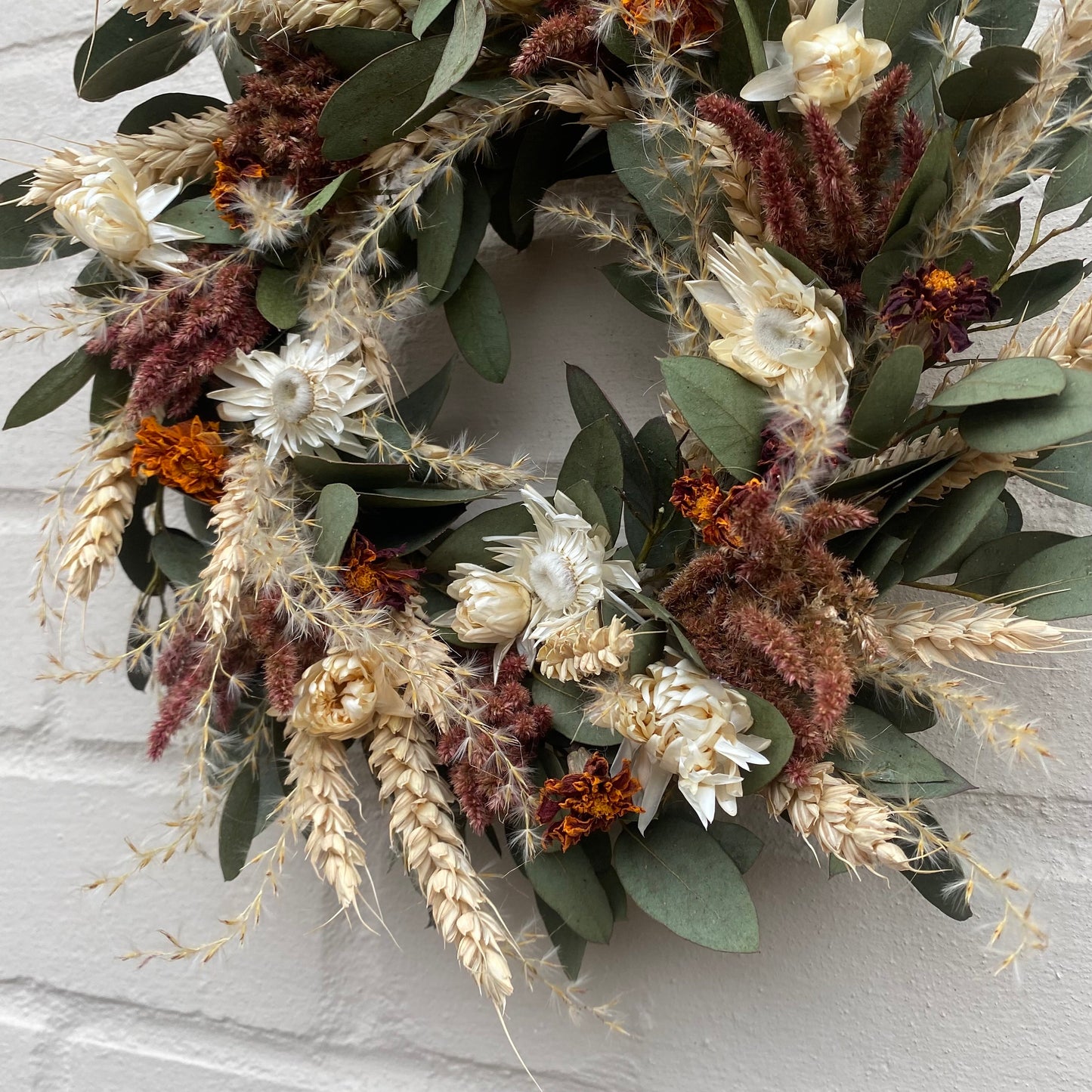 Dried flower wreath | Spring flowers | Farmhouse style | Farmhouse home | Country living | Farmhouse wreath | Easter wreath | 22cm |